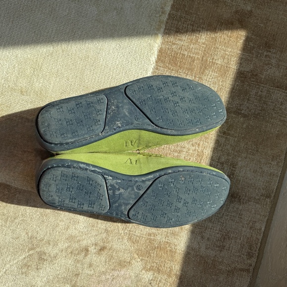 Austen Heller Slip On Driving Loafers Green Leather MENS Size 8.5 - Picture 3 of 6